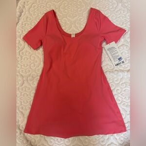 NWT Lululemon Align Short Sleeve Dress Sakura Pink 4